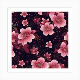 Flower Sakura Bloom Art Print