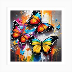 Butterflies In The Sky 16 Art Print