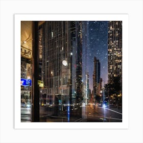 City At Night 1 Art Print