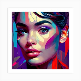 Beautiful Face Fine Art Style Portrait Art Print