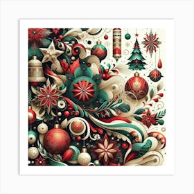 Christmas Ornaments 3 Art Print