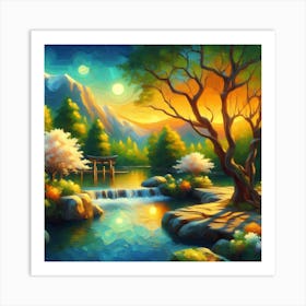 Asian Landscape Painting 7 Art Print