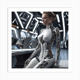 Futuristic Woman 132 Art Print