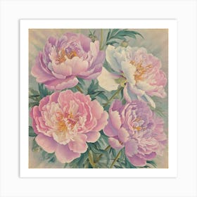 Pink Peonies Art Print