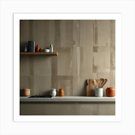 Default Create Brush Painting Of Kitchen Wall Design 1 Art Print