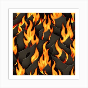 Fire Flames Art Print