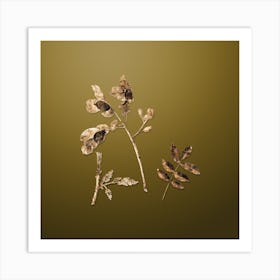 Gold Botanical Pistachio on Dune Yellow n.3375 Art Print