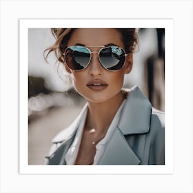 Woman In Sunglasses Art Print