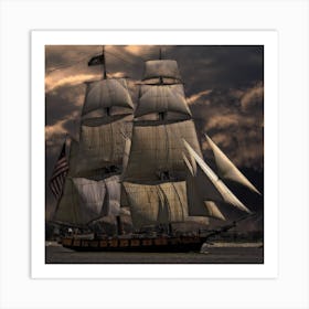 Pirate Ship Sailing Art Print