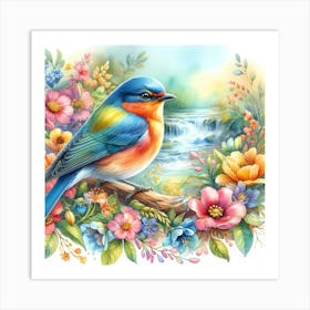 Bird In The Garden 1 Art Print