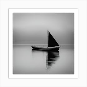 Sailboat On Water Art Print