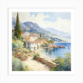 Uepa13 A Watercolor Painting Of A Charming Mediterranean Vill 46463b9e 115f 4bc5 9ff6 2754bf8f7ca8 1 Art Print