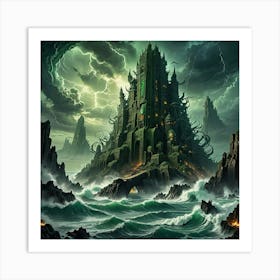 Castle In The Storm 1 Art Print