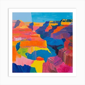 Colourful Abstract Grand Canyon National Park Usa 3 Art Print