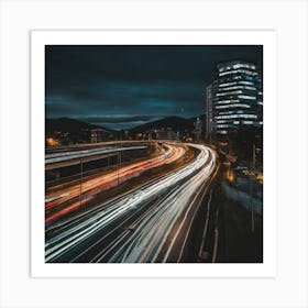 Cityscape At Night 1 Art Print