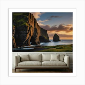 Sunset At The Cliffs Art Print