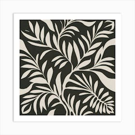 Black and White Abstract Art 200 Art Print