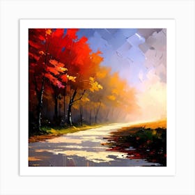 Autumn Road 1 Art Print