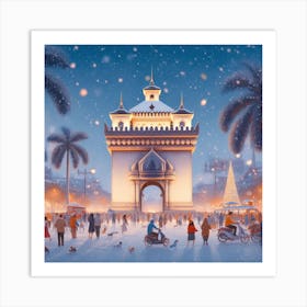 Christmas In Laos 2 1 Art Print