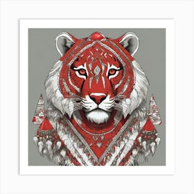 Red Tiger Art Print