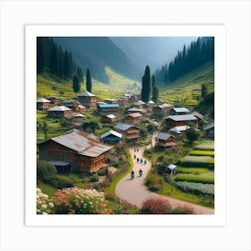 Pakistan Village Art Print