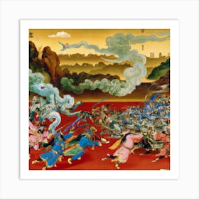 Battle Painting Depicting the Festival of Enormous Changes at the Last Minute 1 Art Print