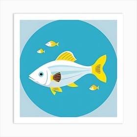 Fish In A Circle Paint Art Print