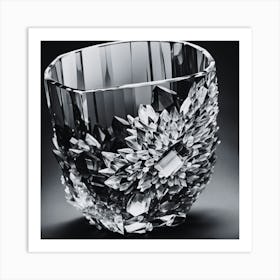 Black and White Crystal Vase Art Print