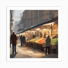 Fruit Market Art Print