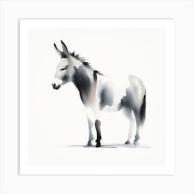 Donkey Canvas Print Art Print