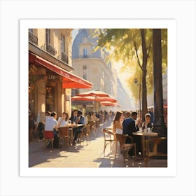 Paris Cafes.2 Art Print