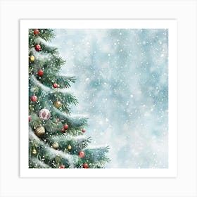 Christmas Tree Background Art Print