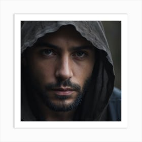 Man In A Hoodie Art Print