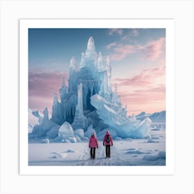 Arctic Expedition With Ice Sculptures Art Print