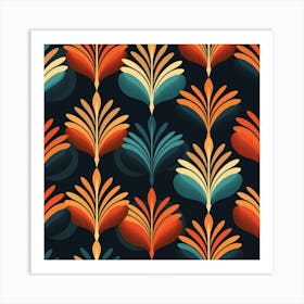 Abstract Floral Pattern 6 Art Print