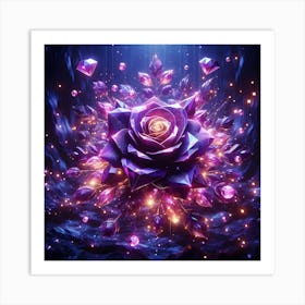 Purple Rose 1 Art Print