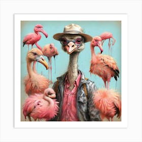 Flamingos 11 Art Print