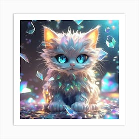 Cute Kitten With Blue Eyes 1 Art Print