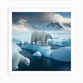 Dreamshaper V7 An Arctic Wilderness Where Polar Bears Roam Acr 0 Art Print