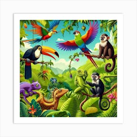 Tropical Jungle 1 Art Print