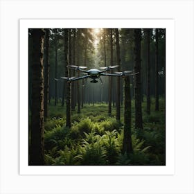 Drone In The Forest 3 Art Print