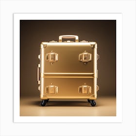 Gold Suitcase 1 Art Print