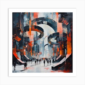 Futuristic City 41 Art Print