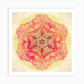 Hand Drawn Floral Mandala 06 1 Art Print