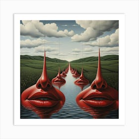'The Red Lips' Art Print