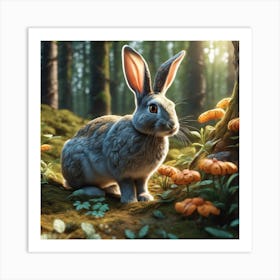 Rabbit In The Forest 107 Art Print