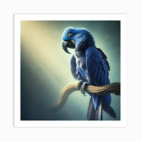 Blue Parrot 8 Art Print