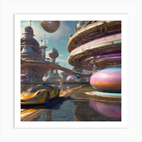 Futuristic City 325 Art Print