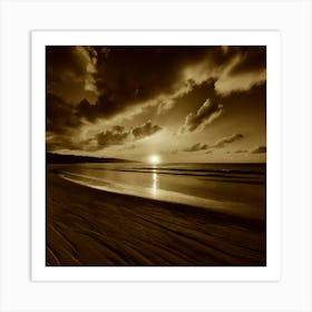 Sunset At The Beach 601 Art Print