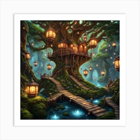 Treehouse in the Swamp Art Print